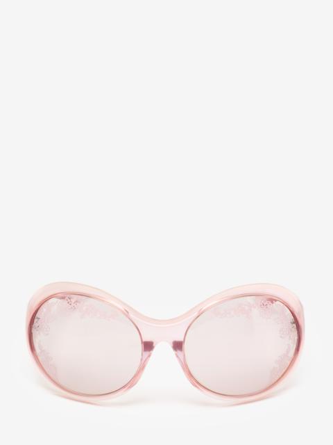 Alexander McQueen Kate Round Sunglasses in Pink