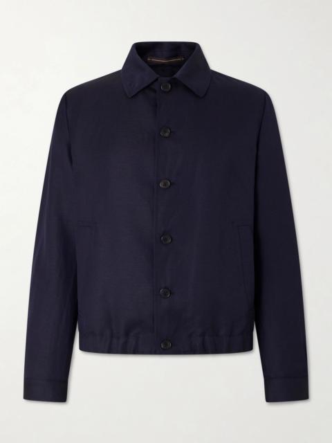SLOWEAR Wool and Linen-Blend Bomber