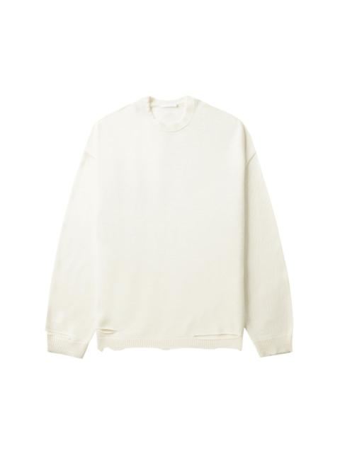 Helmut Lang distressed-effect ribbed jumper