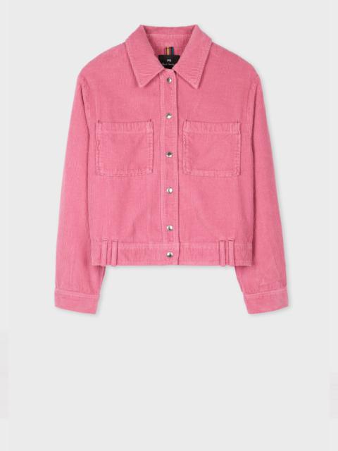 Women's Pink Corduroy Chore Jacket