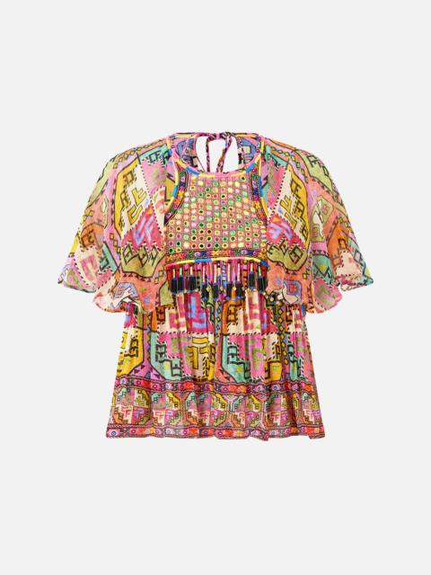 CAMILLA CUT-OUT HARNESS TOP