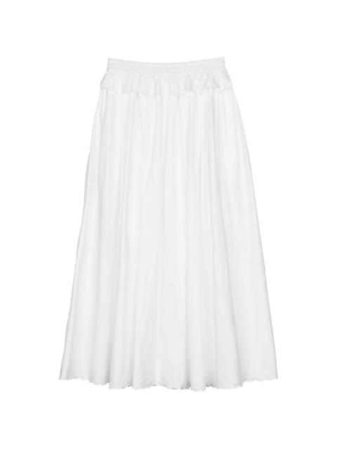 CECILIE BAHNSEN ruffled broderie-anglaise midi skirt