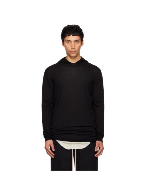 Rick Owens Black Temple Oversized LS Hoodie