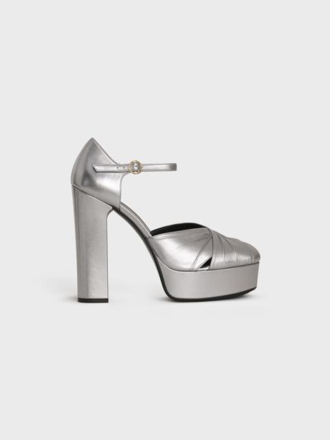 CELINE CELINE MELODY CRISS-CROSS PUMP  IN  METALLIZED LAMBSKIN
