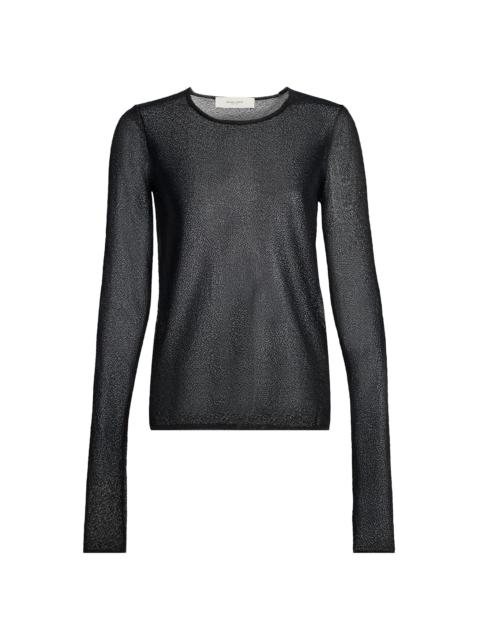 Golden Goose Women's Journey Nella Slim Semi-Sheer Top - Black