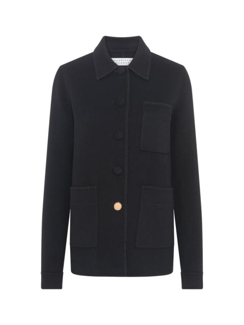 GABRIELA HEARST Ulu Chore Jacket in Black Double-Face Recycled Cashmere