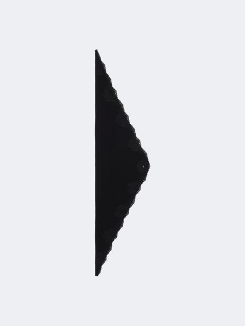 Valentino VLogo cashmere lace-trimmed scarf