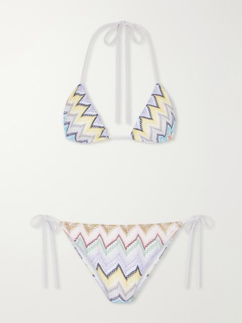 Missoni Mare Striped Crochet-knit Bikini