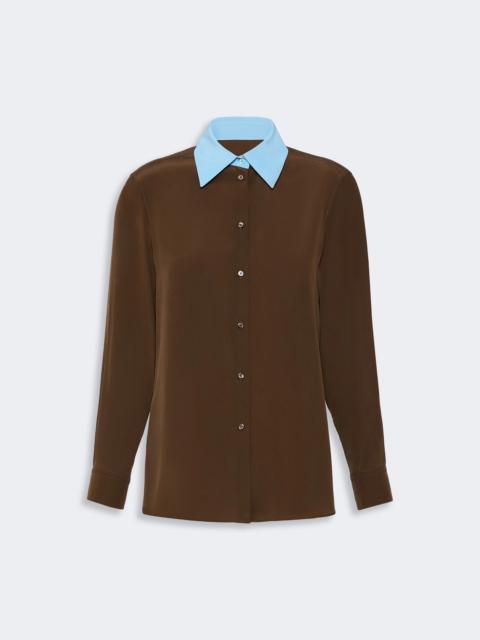 WEEKEND Max Mara WKSECCELSO Silk crepe de chine shirt - BROWN