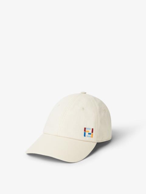 Hat White cotton and linen baseball cap