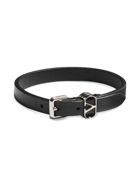 Valentino Men's Ovalette Calfskin Bracelet - Black
