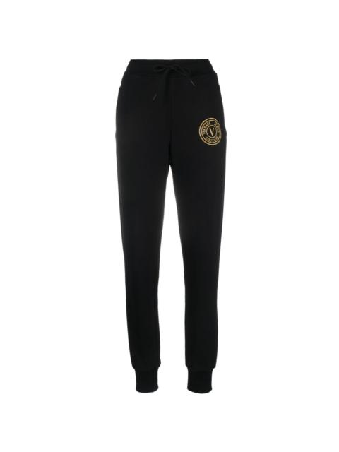 VERSACE JEANS COUTURE logo-embroidered cotton track pants