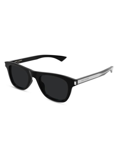 SAINT LAURENT Men's Wirecore 51MM Rectangle Sunglasses - Black