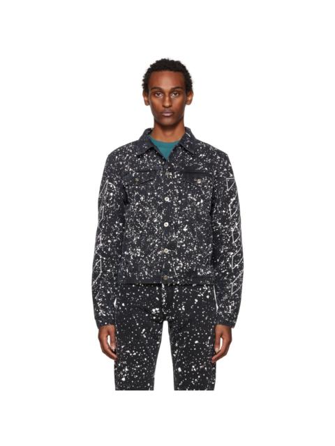 Off-White Black Paint Splatter Denim Jacket