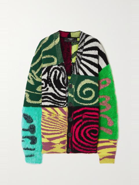 Stella McCartney + Ed Curtis patchwork jacquard-knit wool cardigan