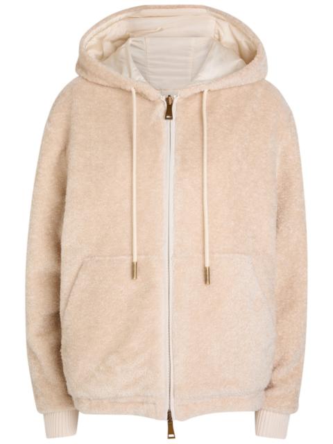 Moncler Moncler Reversible Hooded Fleece and Shell Cardigan