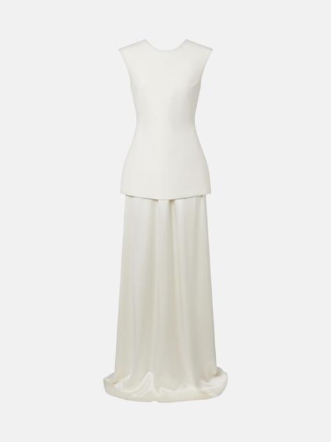 RÓHE Silk-trimmed wool-blend gown