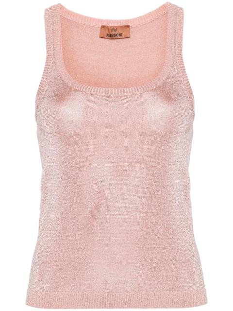 sleeveless lurex tank top