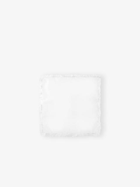 GANNI OFF-WHITE TECHNICAL ORGANZA FRILL SCARF