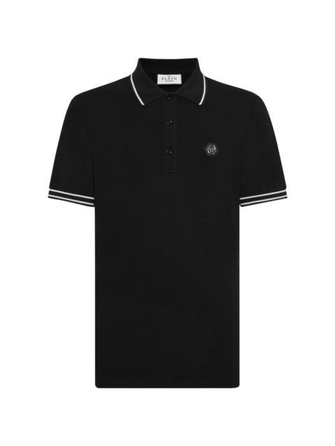 PHILIPP PLEIN logo-appliquÃ© cotton polo shirt