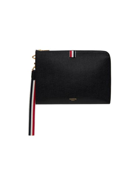 Thom Browne Black RWB Strap Medium Gusset Document Holder