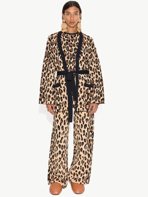 SIMONMILLER Max Belted Knit Cardigan in Cheetah