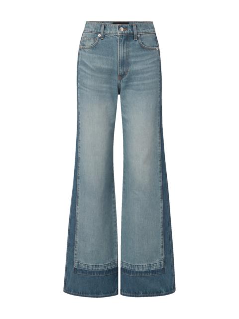 TAYLOR COLOR-BLOCK WIDE-LEG JEAN