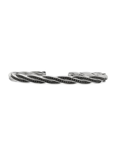 DAVID YURMAN Men's DY Helios Cuff Bracelet in Sterling Silver - Black Diamond