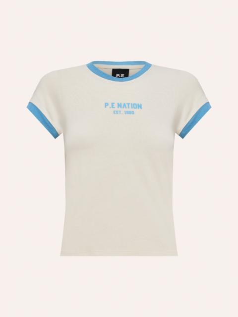 P.E NATION REVEAL BABY TEE IN WHISPER WHITE