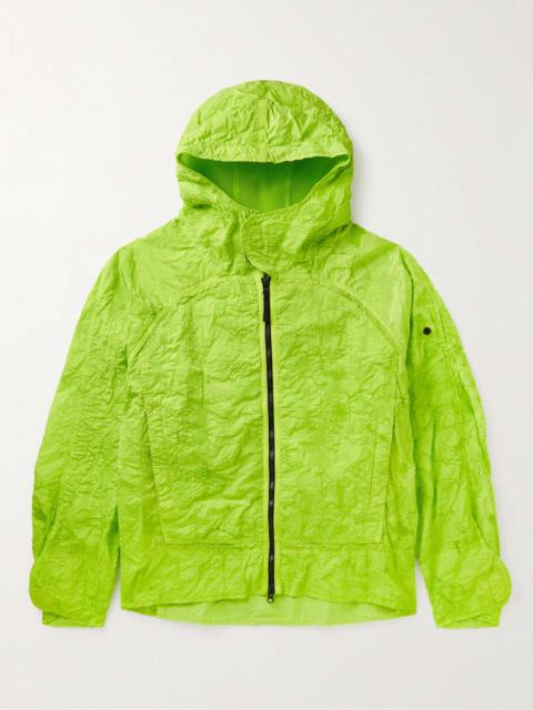 Logo-Appliquéd Crinkled Reps Nylon Hooded Jacket