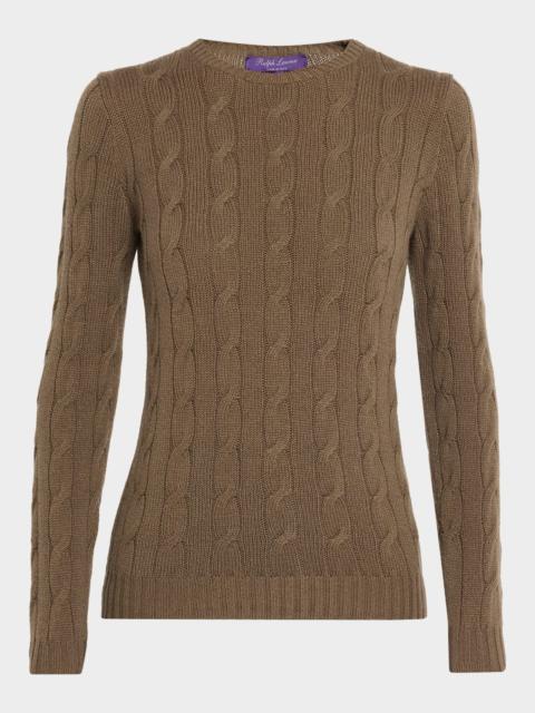 Ralph Lauren Cable-Knit Stretch Silk Sweater