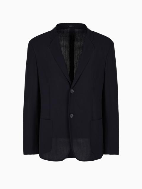 Single-breasted, virgin-wool jacket