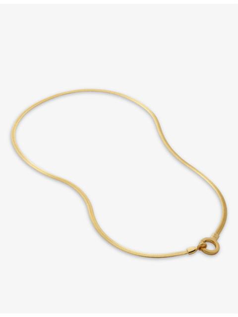 MONICA VINADER Snake recycled 18ct yellow gold-plated vermeil sterling-silver chain necklace