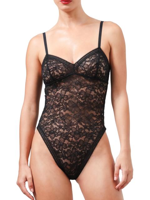 Wolford Women's Graphic Lace Wireless Bodysuit - Black