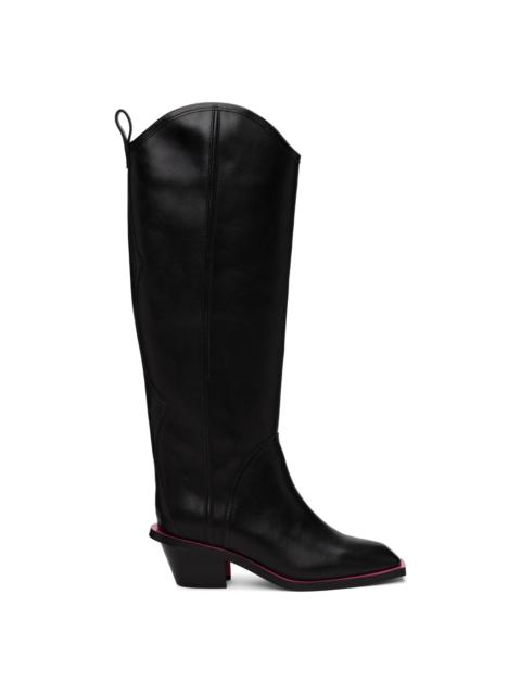 【関税込み】MSGM ブラック Donna ブーツ MSGM Black Donna Boots | REVERSIBLE