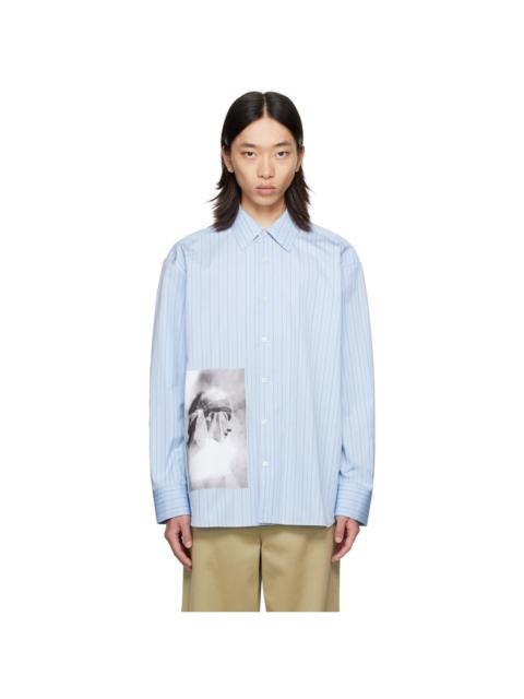Lanvin Blue Archives Print Shirt