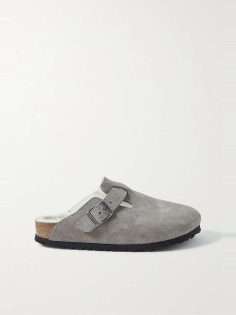 Boston shearling-lined suede slippers