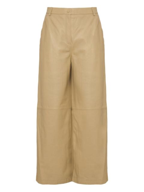 Yves Salomon straight lamb-leather trousers