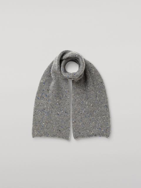 Johnstons of Elgin Tiree Grey Donegal Cashmere Scarf