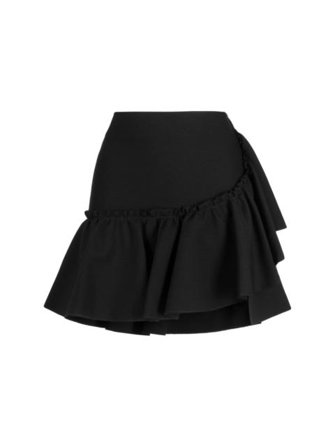 ruffle-detailing high-waist skirt