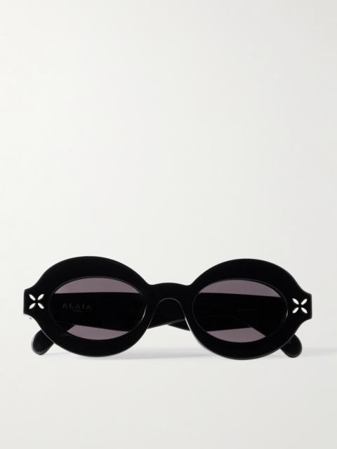 Alaïa Oval-frame Acetate Sunglasses