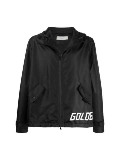 Golden Goose hooded logo print jacket
