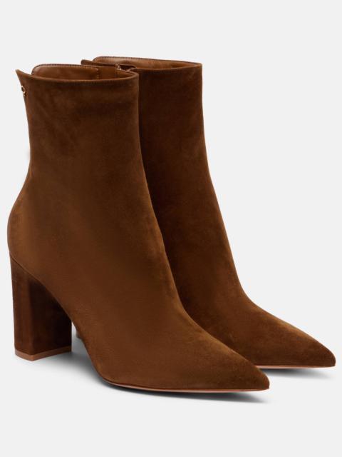 Gianvito Rossi Lyell 85 suede ankle boots