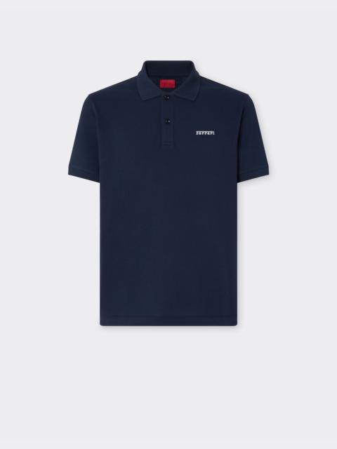 Ferrari Cotton polo shirt with Ferrari logo