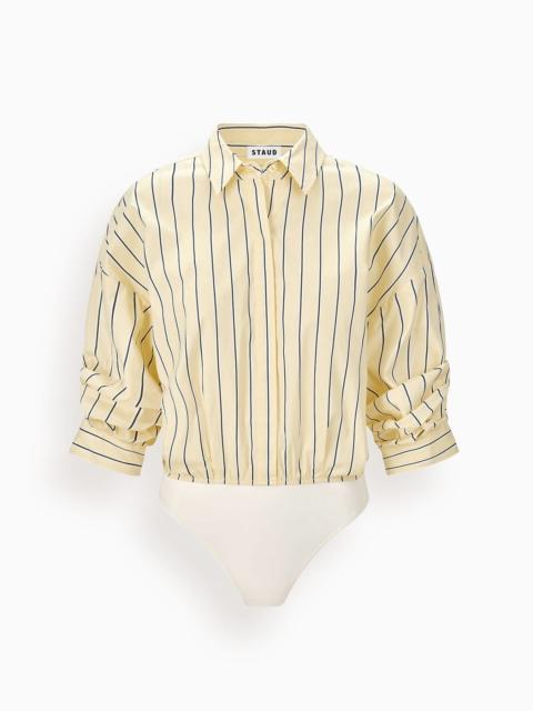 STAUD Traverse Bodysuit in Monday Stripe
