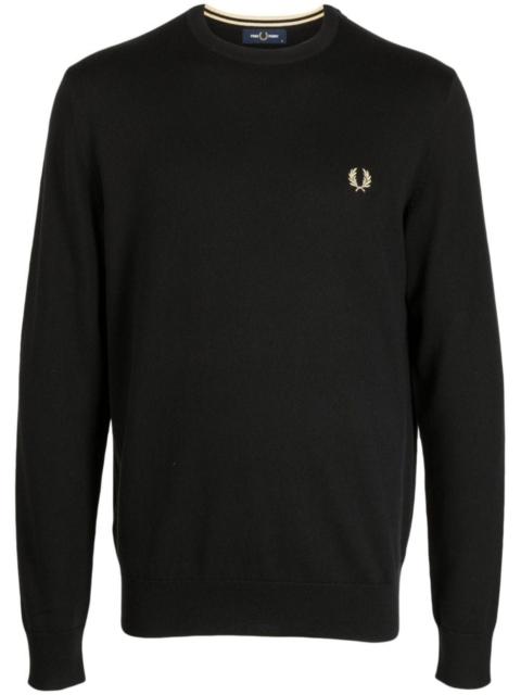 Fred Perry logo-embroidered crew-neck jumper