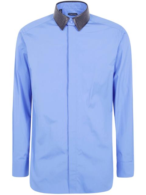 TOM FORD Shirt With Detachable Collar "Ufo Corn Blue"