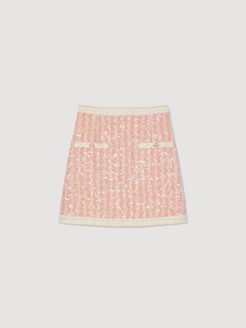 SHORT TWEED SKIRT