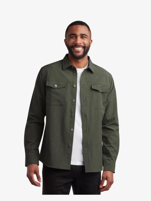 SPYDER Men's Melange Long Sleeve 2 Pocket - Olive