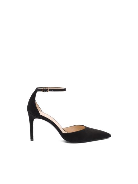 Stuart Weitzman 85mm ankle-strap pointed pumps